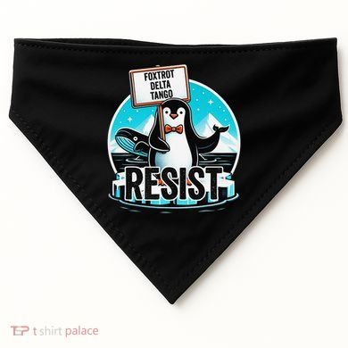 Penguin Resist Funny Foxtrots Deltas Tangos USA-Made Doggie Bandana