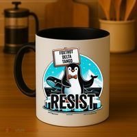 Penguin Resist Funny Foxtrots Deltas Tangos Coffee Mug thumb 4