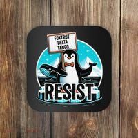 Penguin Resist Funny Foxtrots Deltas Tangos Coaster thumb 0