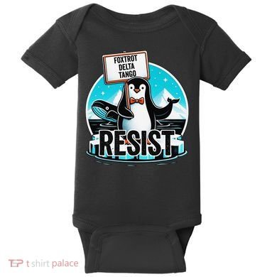 Penguin Resist Funny Foxtrots Deltas Tangos Baby Bodysuit