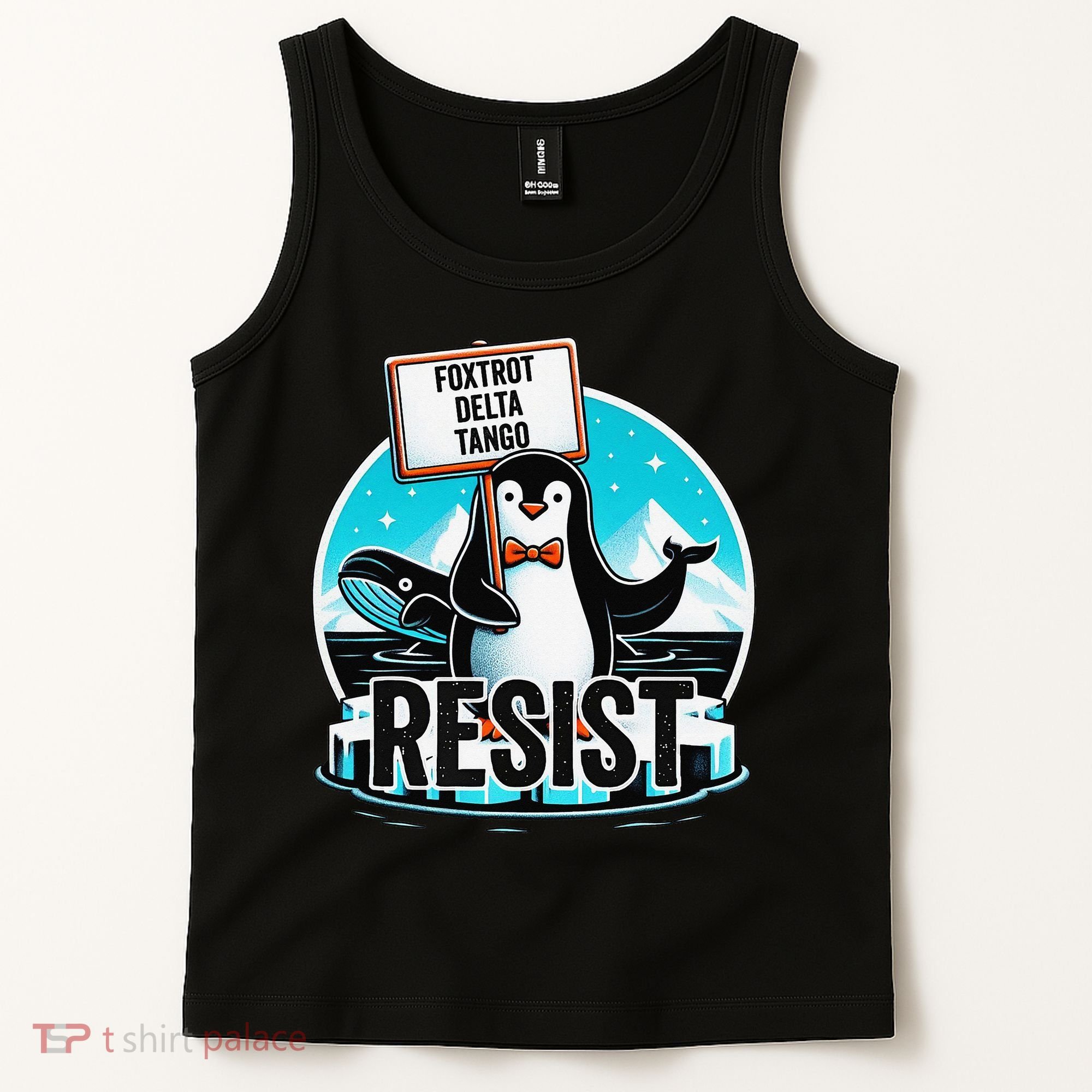 Penguin Resist Funny Foxtrots Deltas Tangos Tank Top
