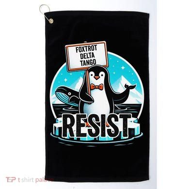 Penguin Resist Funny Foxtrots Deltas Tangos Golf Towel