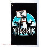 Penguin Resist Funny Foxtrots Deltas Tangos Golf Towel thumb 0