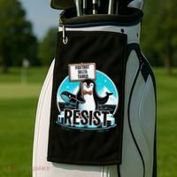 Penguin Resist Funny Foxtrots Deltas Tangos Golf Towel thumb 2