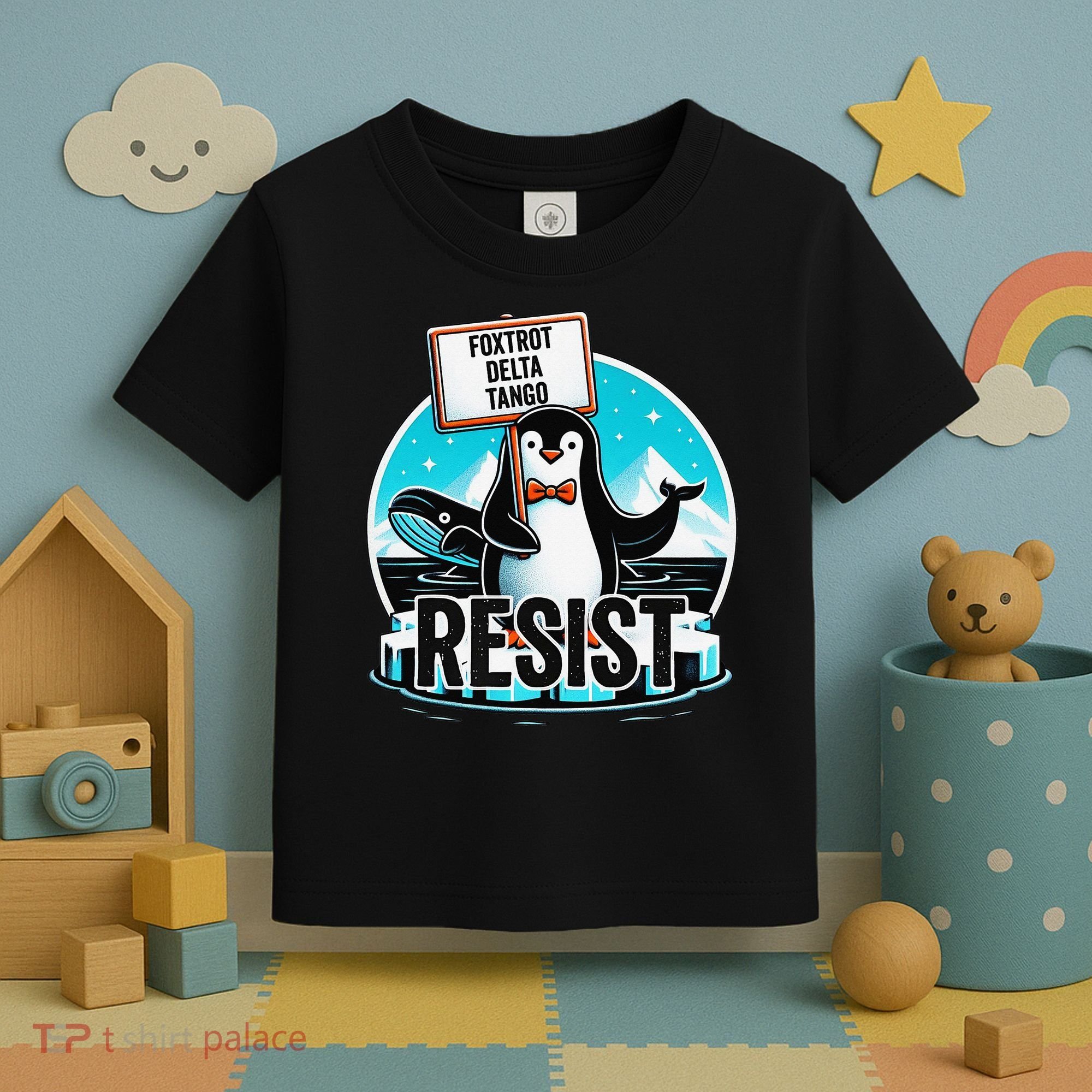 Penguin Resist Funny Foxtrots Deltas Tangos Toddler T-Shirt