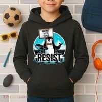Penguin Resist Funny Foxtrots Deltas Tangos Kids Hoodie thumb 2