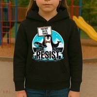 Penguin Resist Funny Foxtrots Deltas Tangos Kids Hoodie thumb 3