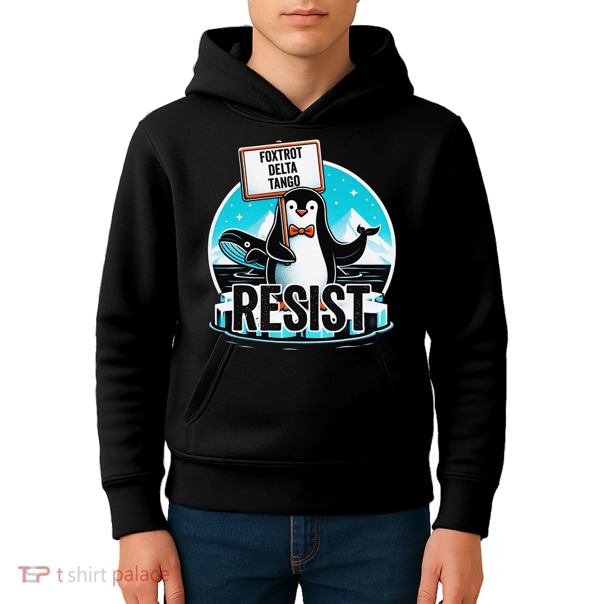 Penguin Resist Funny Foxtrots Deltas Tangos Kids Hoodie