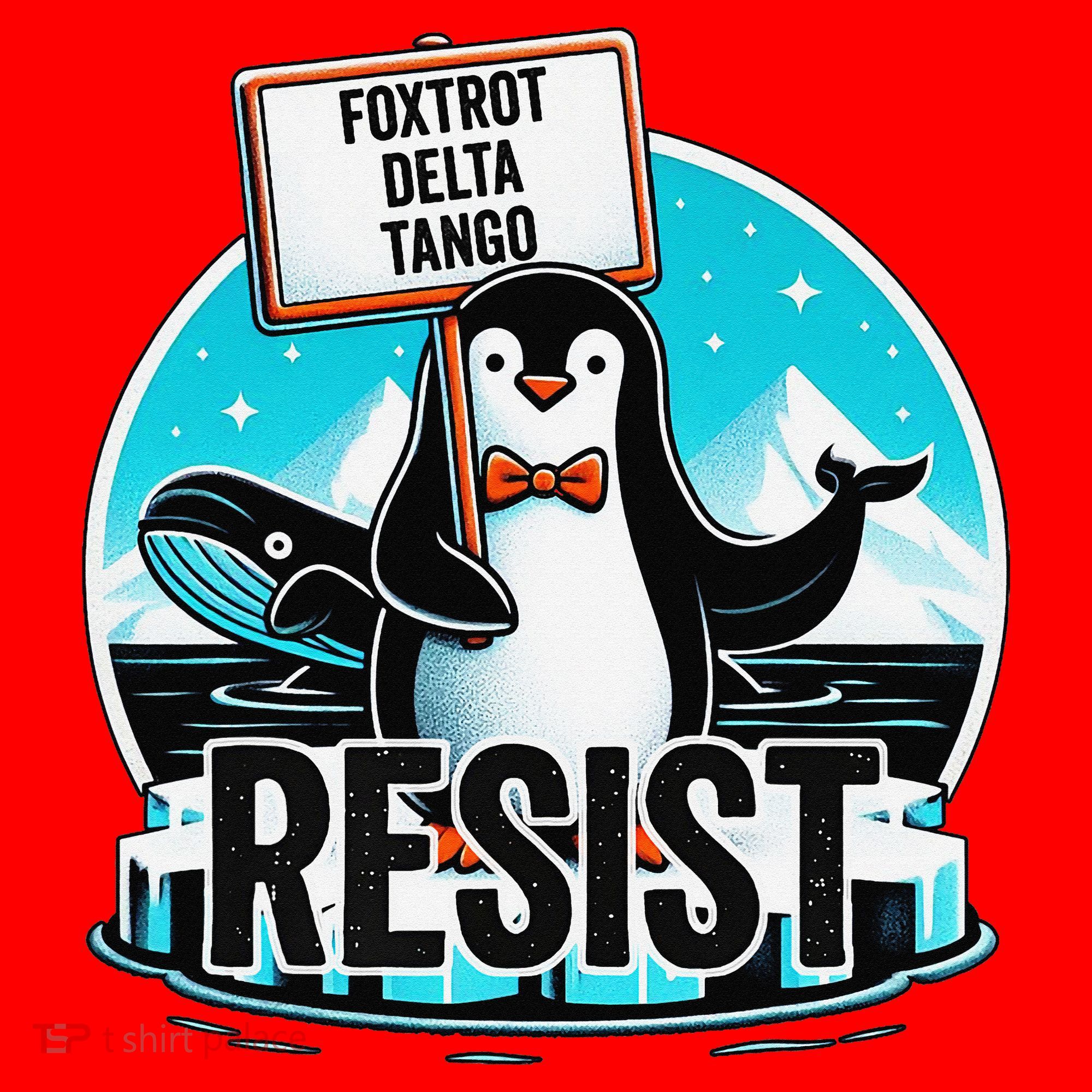 Penguin Resist Funny Foxtrots Deltas Tangos Santa Hat