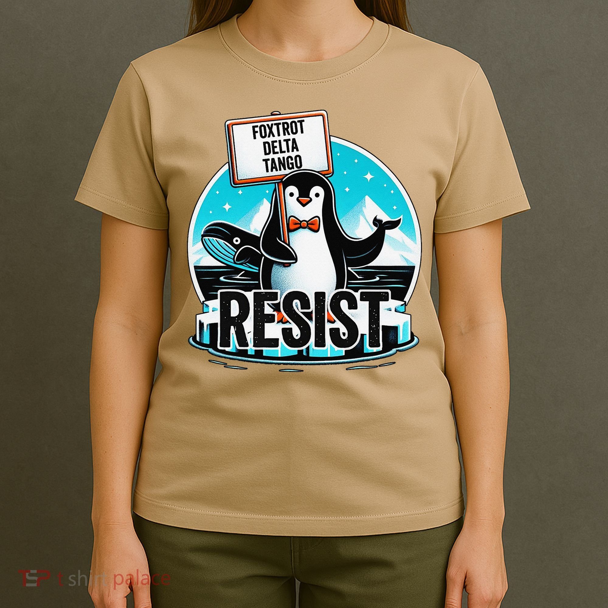 Penguin Resist Funny Foxtrots Deltas Tangos T-Shirt