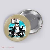 Penguin Resist Funny Foxtrots Deltas Tangos Button thumb 0