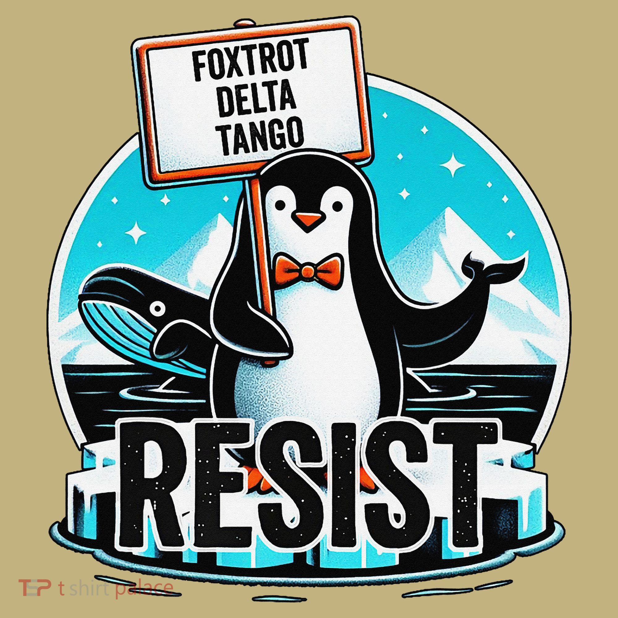 Penguin Resist Funny Foxtrots Deltas Tangos Mousepad