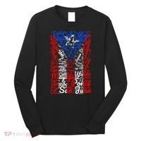 Puerto Rican Flag Towns n Cities Of Puerto Rico Long Sleeve Shirt thumb 0