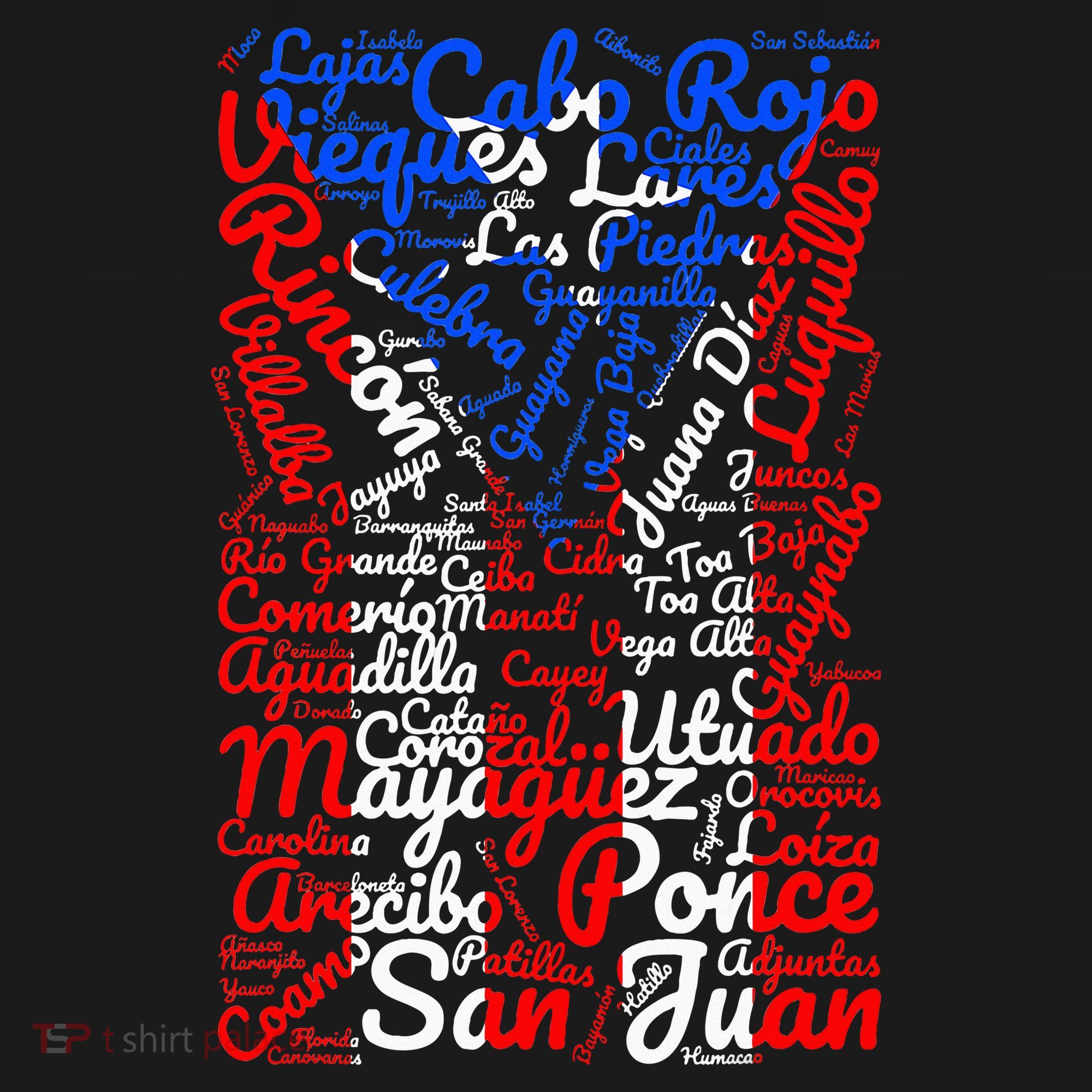 Puerto Rican Flag Towns n Cities Of Puerto Rico Women's Tank Top
