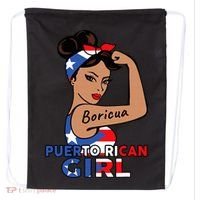 Puerto Rico Flag  Puerto Rican Boricua Drawstring Bag thumb 0