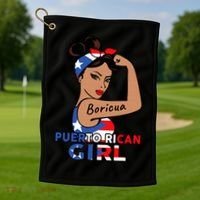 Puerto Rico Flag  Puerto Rican Boricua Golf Towel thumb 1