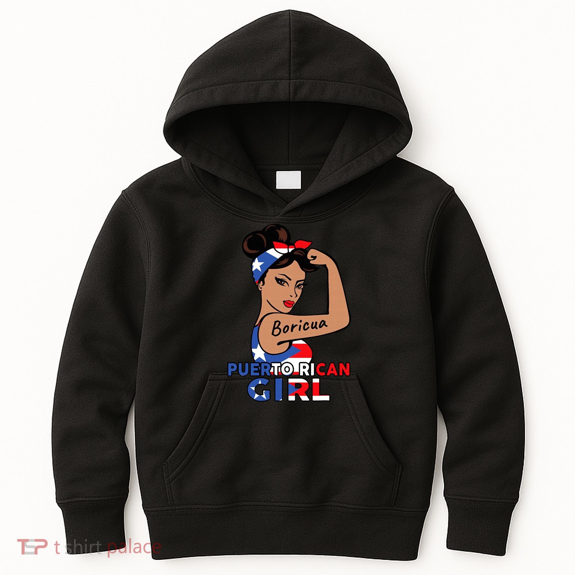 Puerto Rico Flag  Puerto Rican Boricua Kids Hoodie