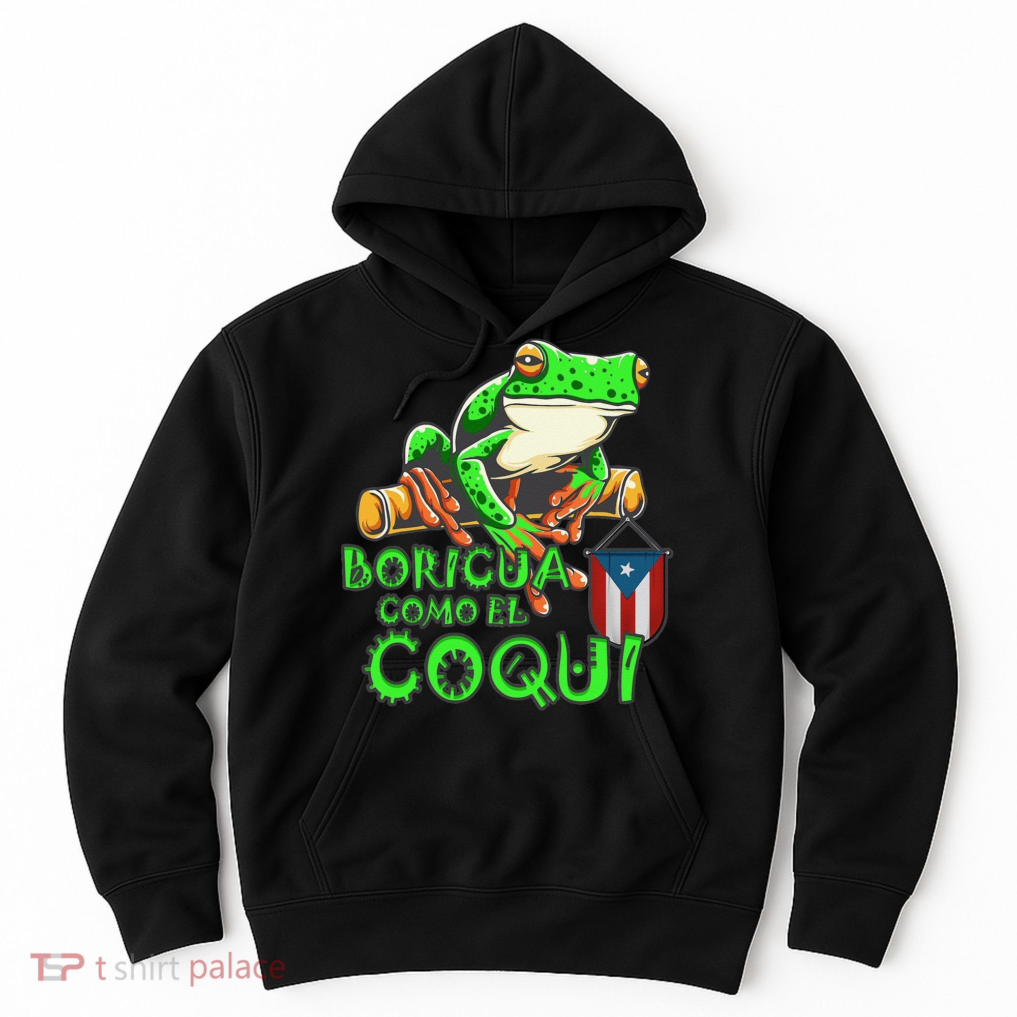Puerto Rico Frog Puerto Rican Roots Coqui Taino Boricua Gift Hoodie