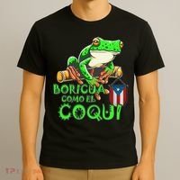 Puerto Rico Frog Puerto Rican Roots Coqui Taino Boricua Gift T-Shirt thumb 3