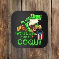 Puerto Rico Frog Puerto Rican Roots Coqui Taino Boricua Gift Coaster thumb 0