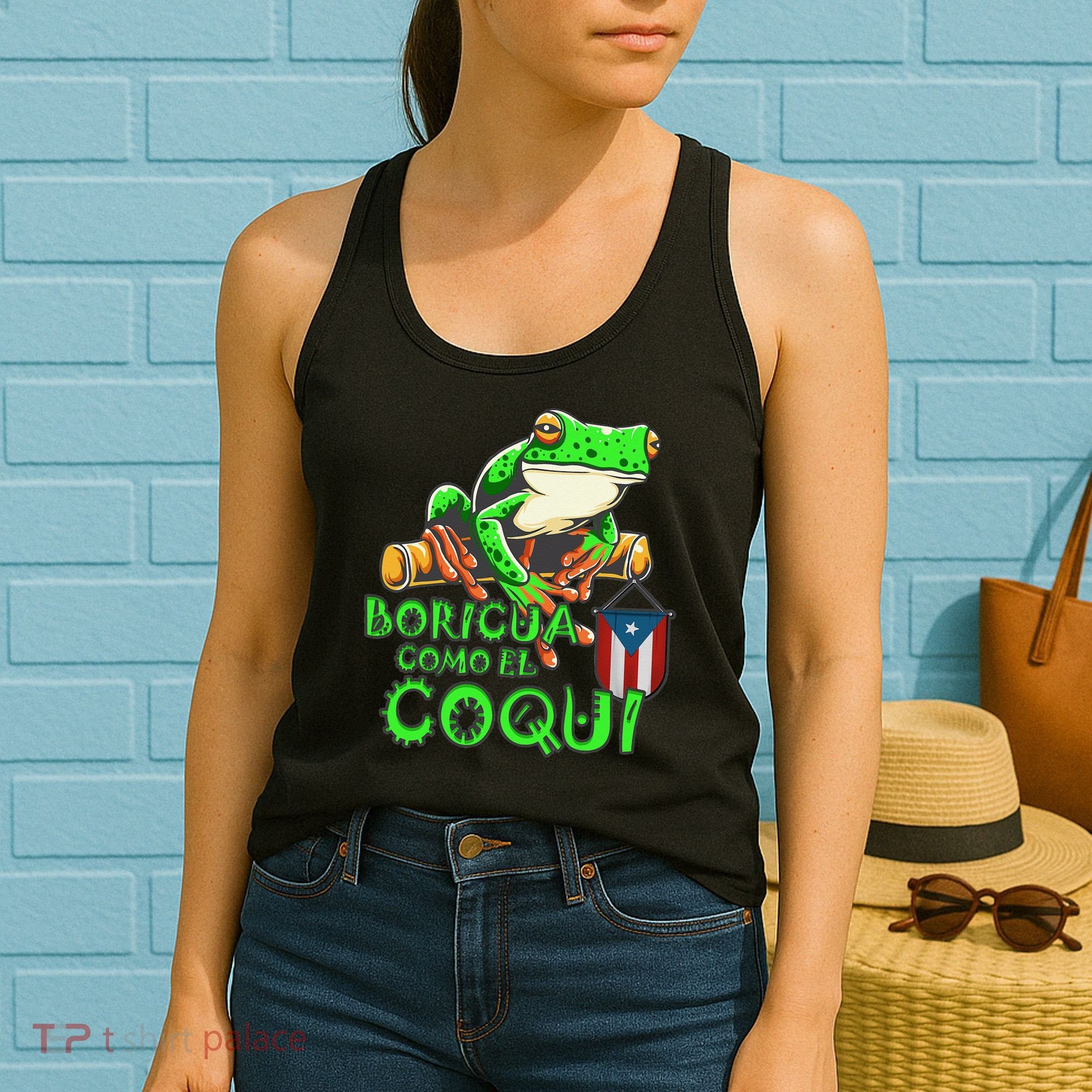 Puerto Rico Frog Puerto Rican Roots Coqui Taino Boricua Gift Women's Tank Top