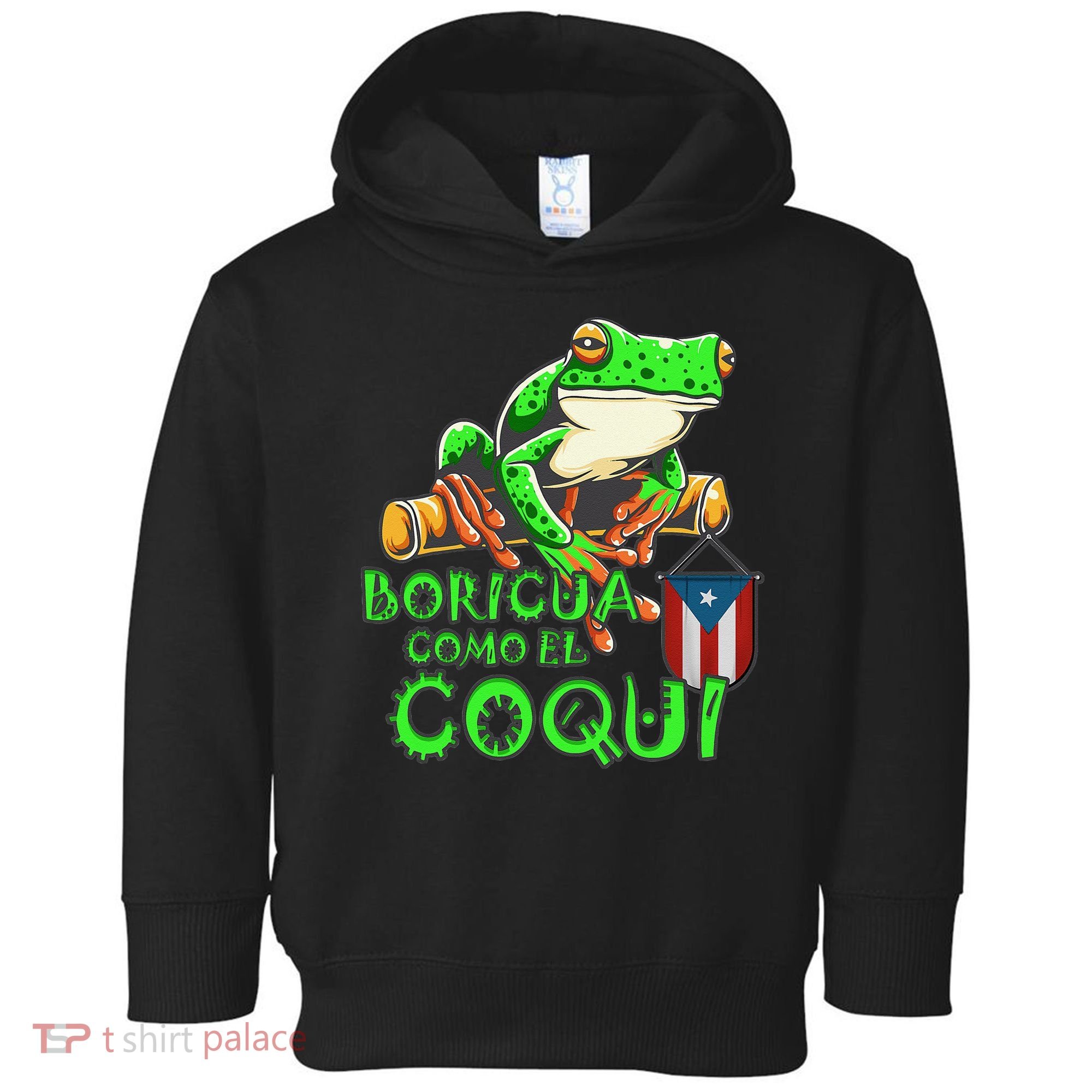 Puerto Rico Frog Puerto Rican Roots Coqui Taino Boricua Gift Toddler Hoodie