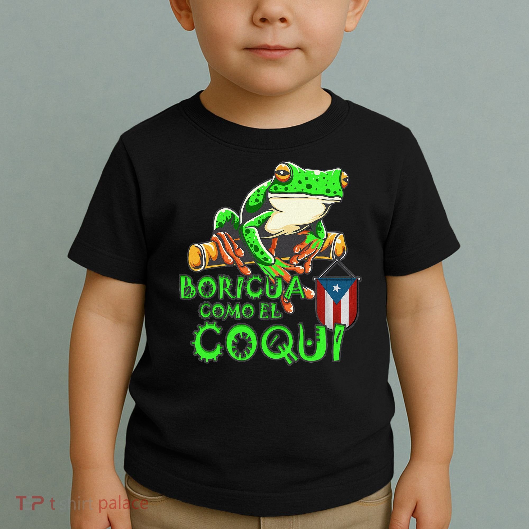 Puerto Rico Frog Puerto Rican Roots Coqui Taino Boricua Gift Toddler T-Shirt