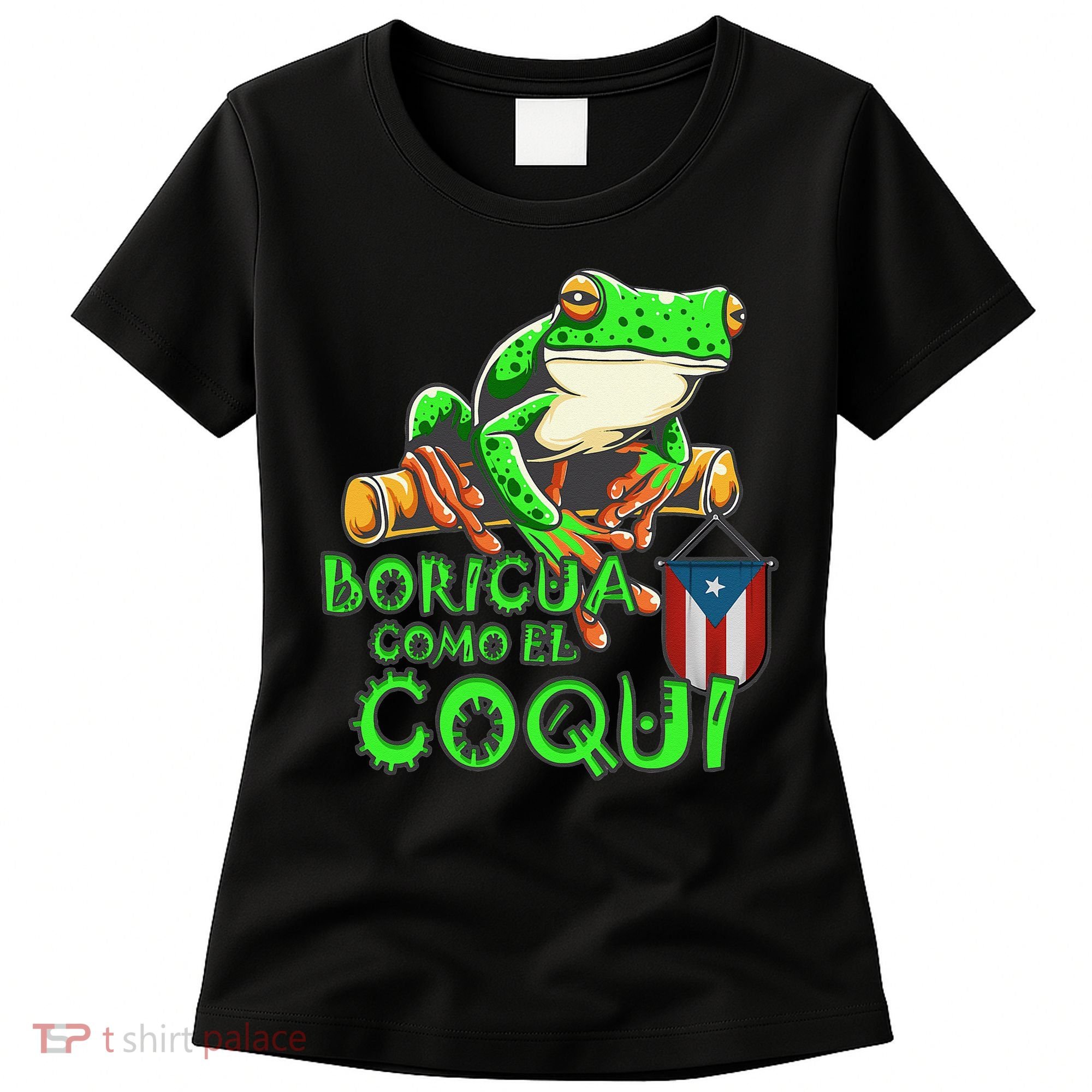 Puerto Rico Frog Puerto Rican Roots Coqui Taino Boricua Gift Women's T-Shirt