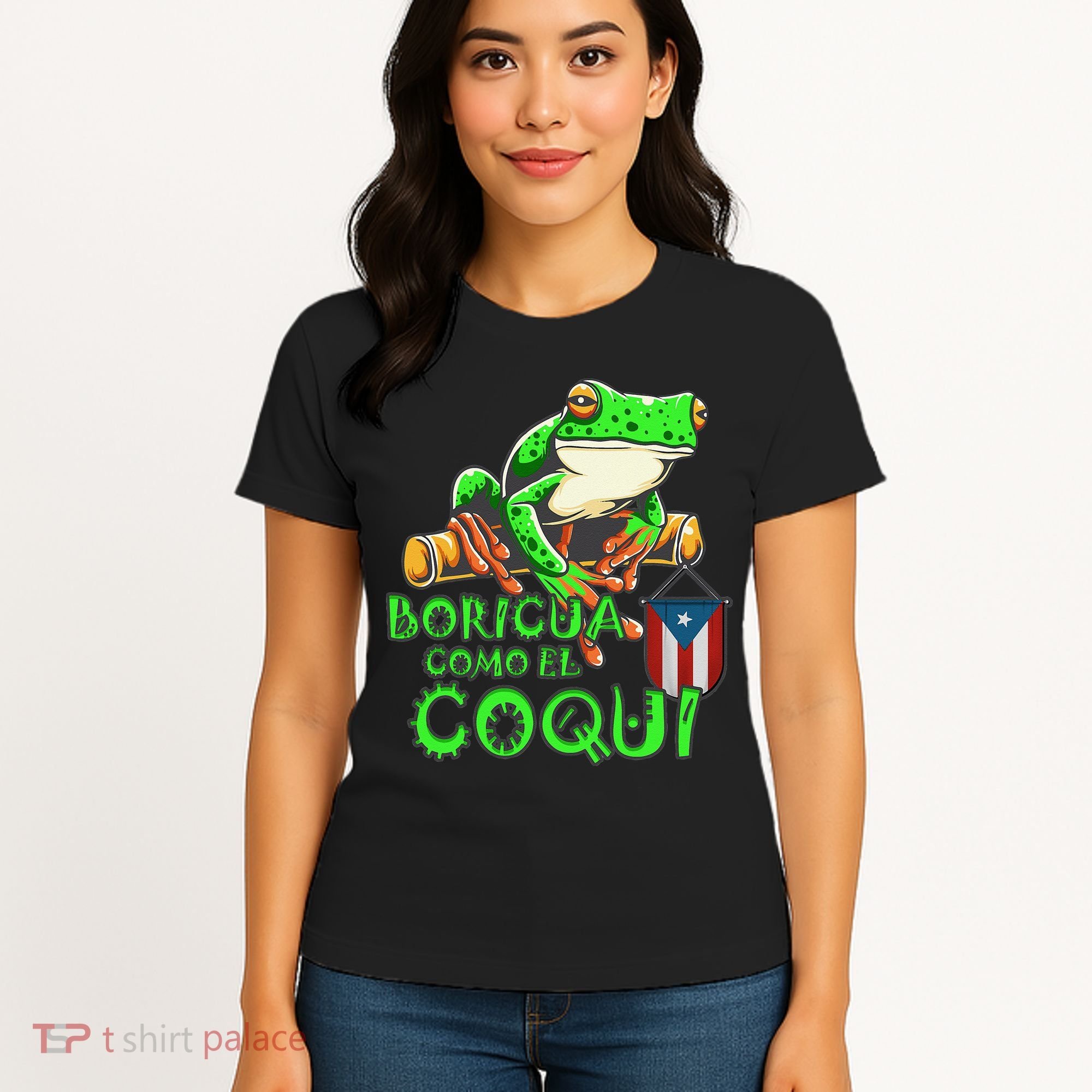 Puerto Rico Frog Puerto Rican Roots Coqui Taino Boricua Gift Women's T-Shirt