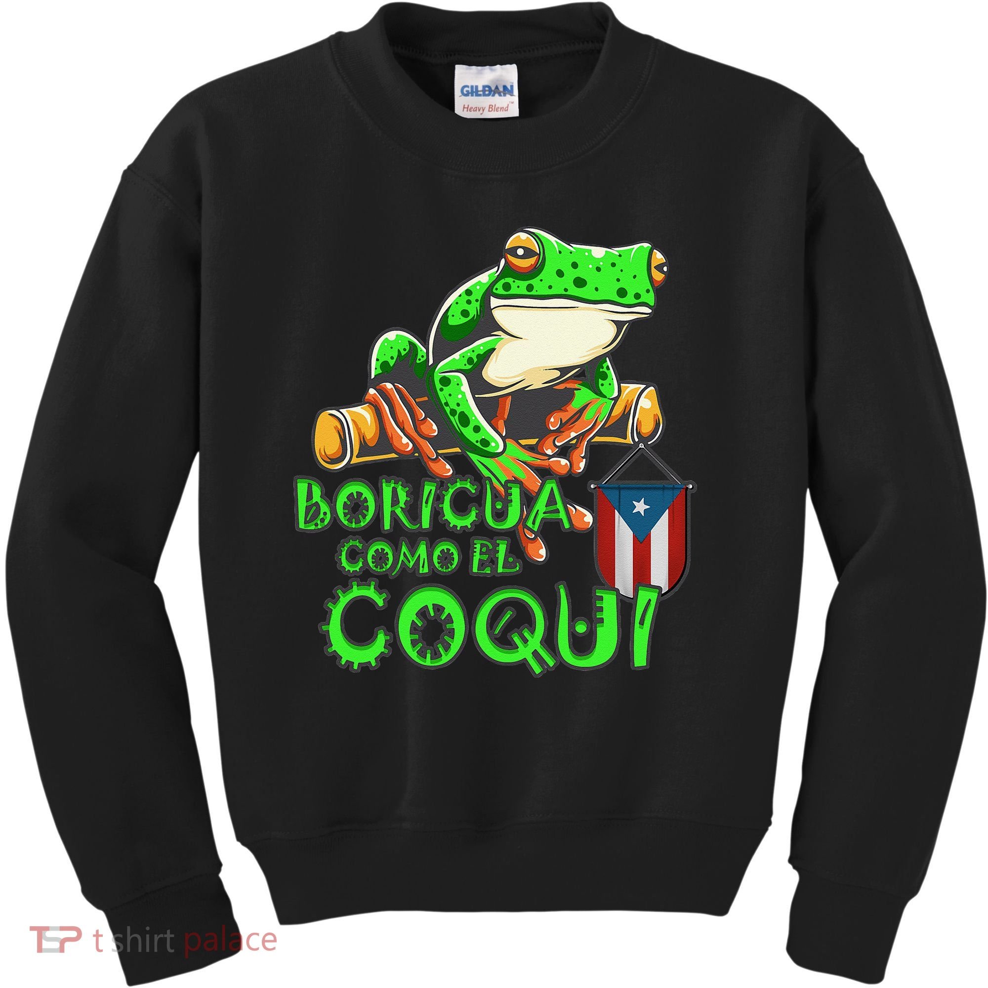 Puerto Rico Frog Puerto Rican Roots Coqui Taino Boricua Gift Kids Sweatshirt