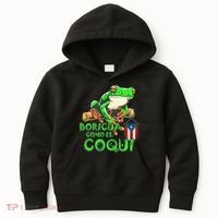 Puerto Rico Frog Puerto Rican Roots Coqui Taino Boricua Gift Kids Hoodie thumb 0
