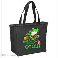 Puerto Rico Frog Puerto Rican Roots Coqui Taino Boricua Gift Tote Bag thumb 2