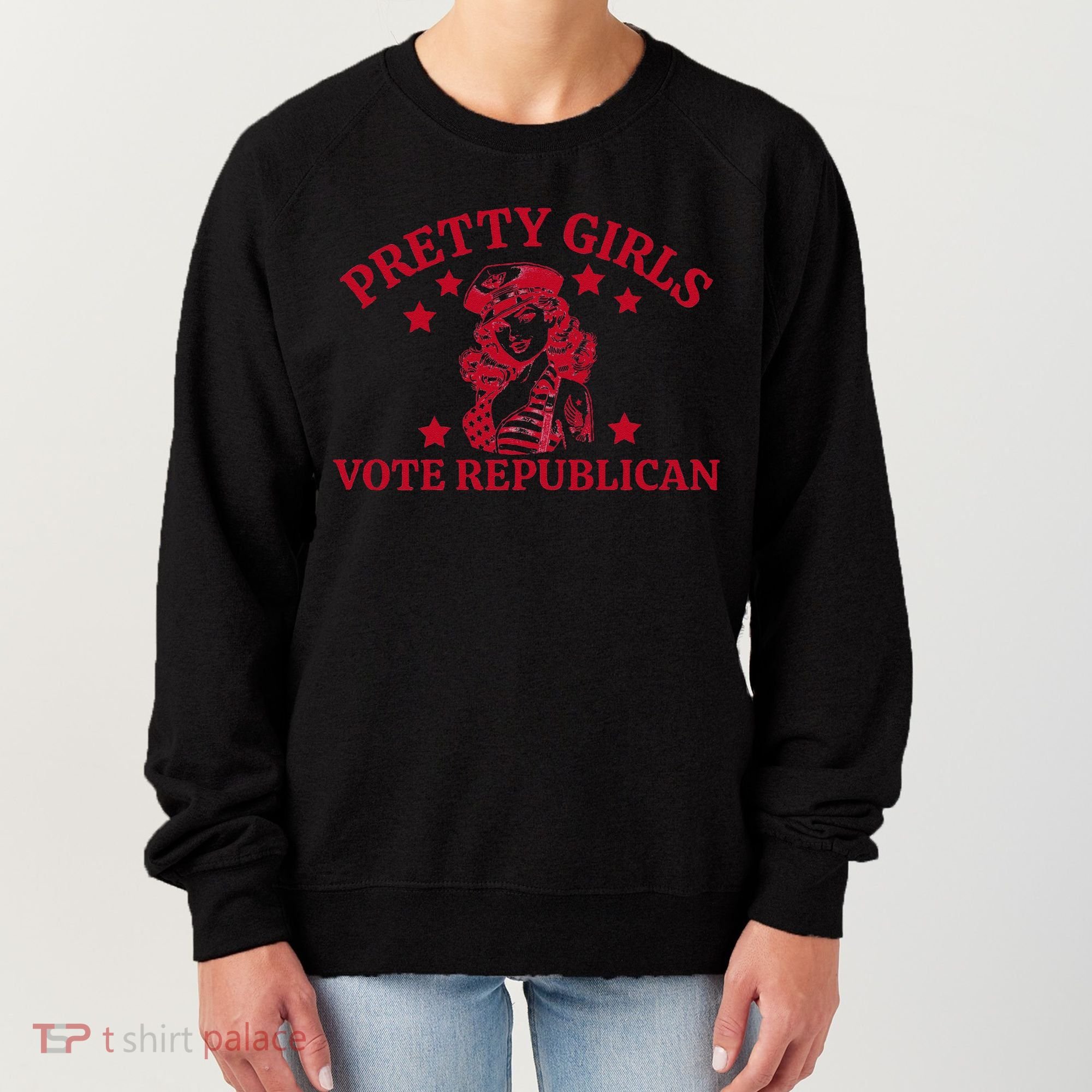 Prettyvote Republican Funny Conservative Patriotic Women's Sweatshirt