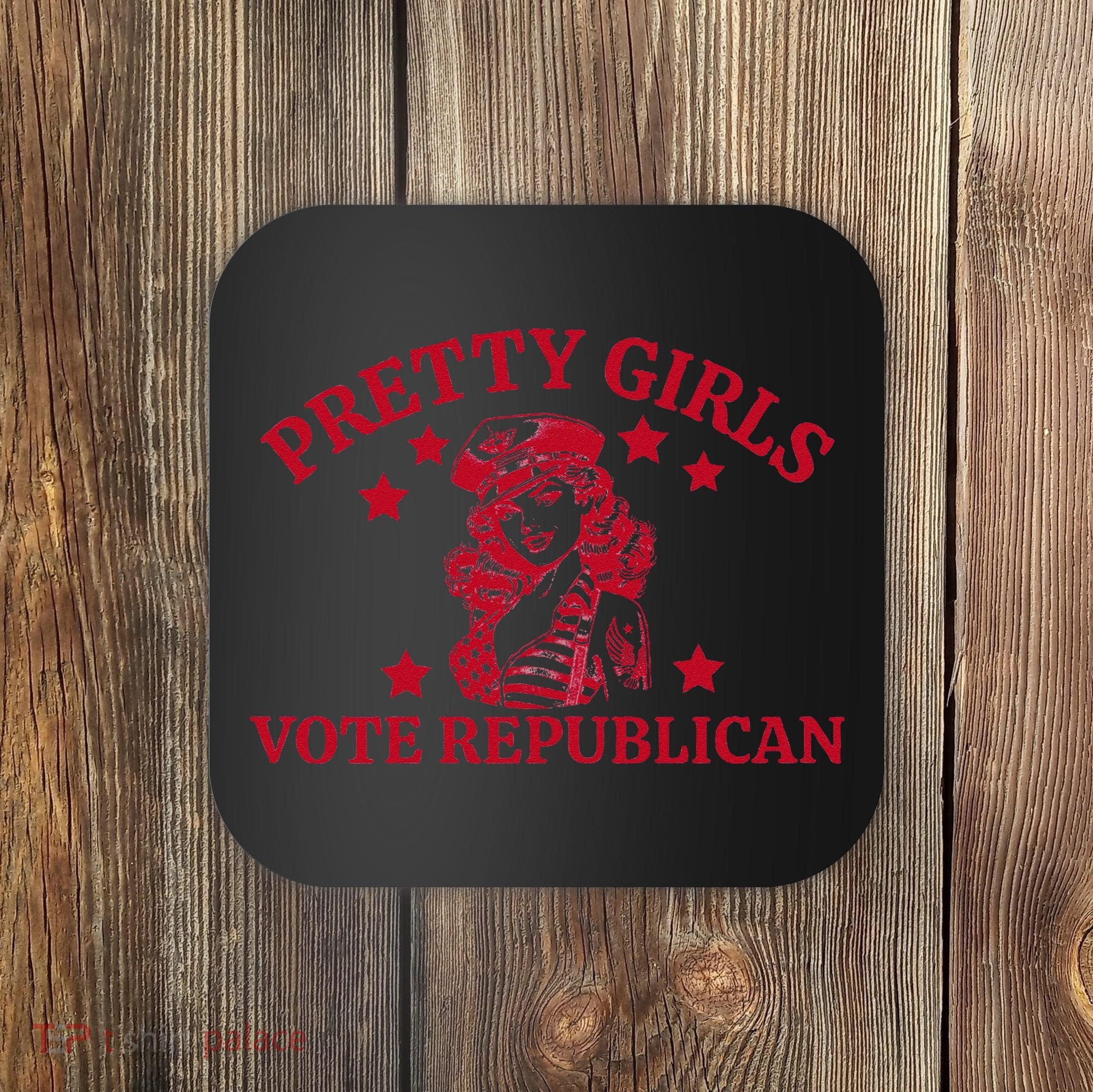 Prettyvote Republican Funny Conservative Patriotic Coaster