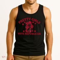 Prettyvote Republican Funny Conservative Patriotic Tank Top thumb 3