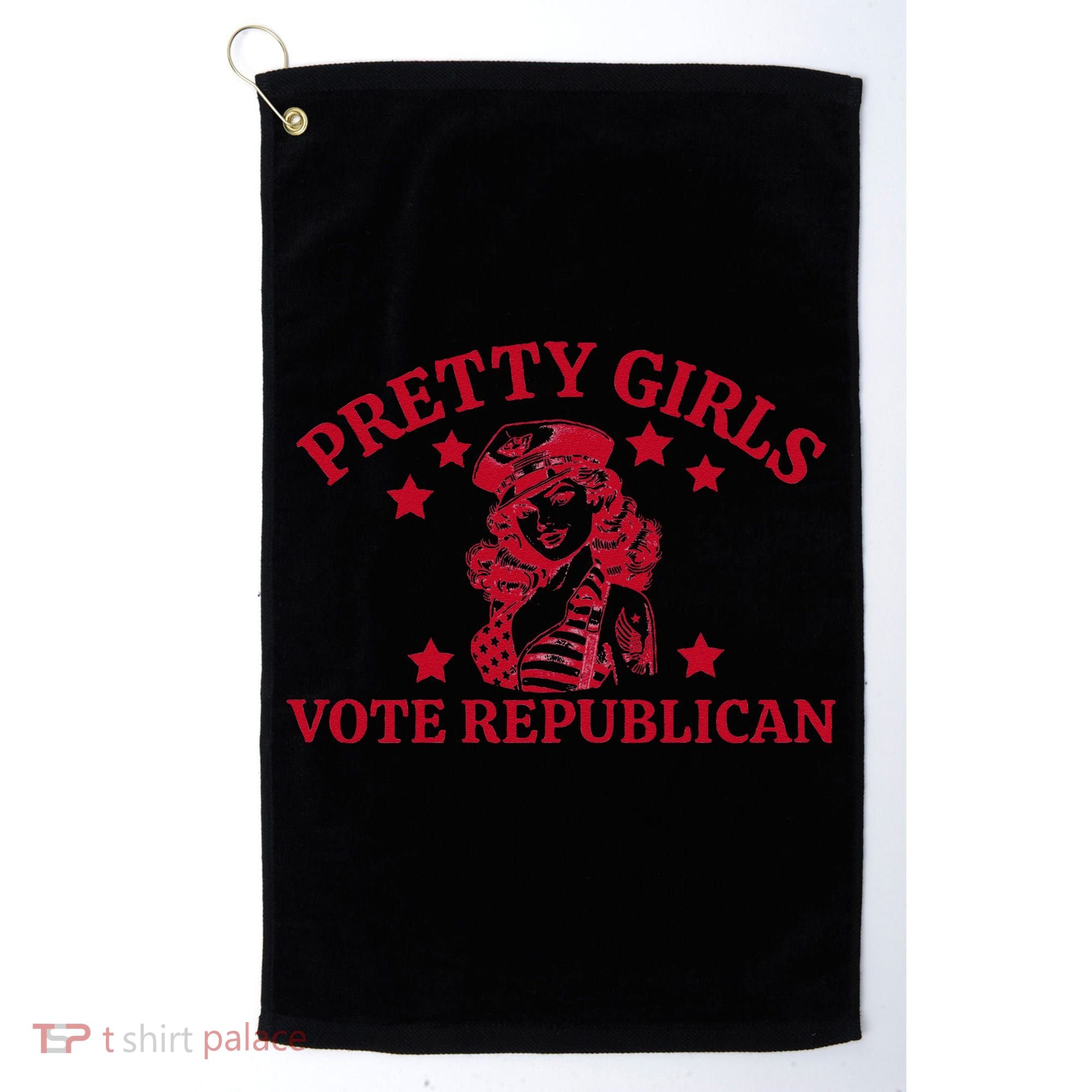 Prettyvote Republican Funny Conservative Patriotic Golf Towel