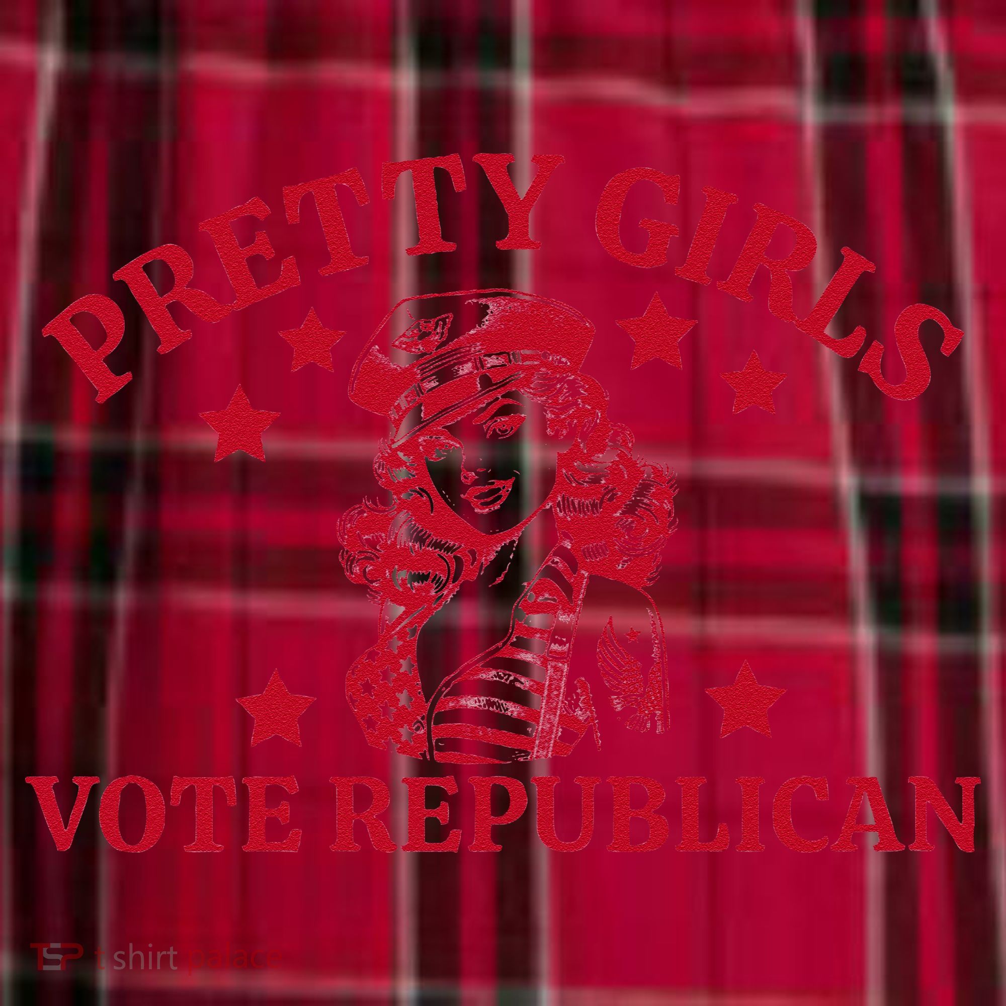 Prettyvote Republican Funny Conservative Patriotic Women's Flannel Plaid Pajama Pants
