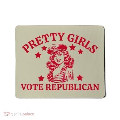 Prettyvote Republican Funny Conservative Patriotic Mousepad