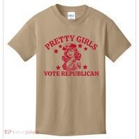 Prettyvote Republican Funny Conservative Patriotic Kids T-Shirt thumb 0