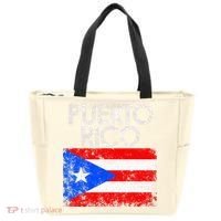 Puerto Rico Flag Pride Souvenir Retro Island Gift Tote Bag thumb 0