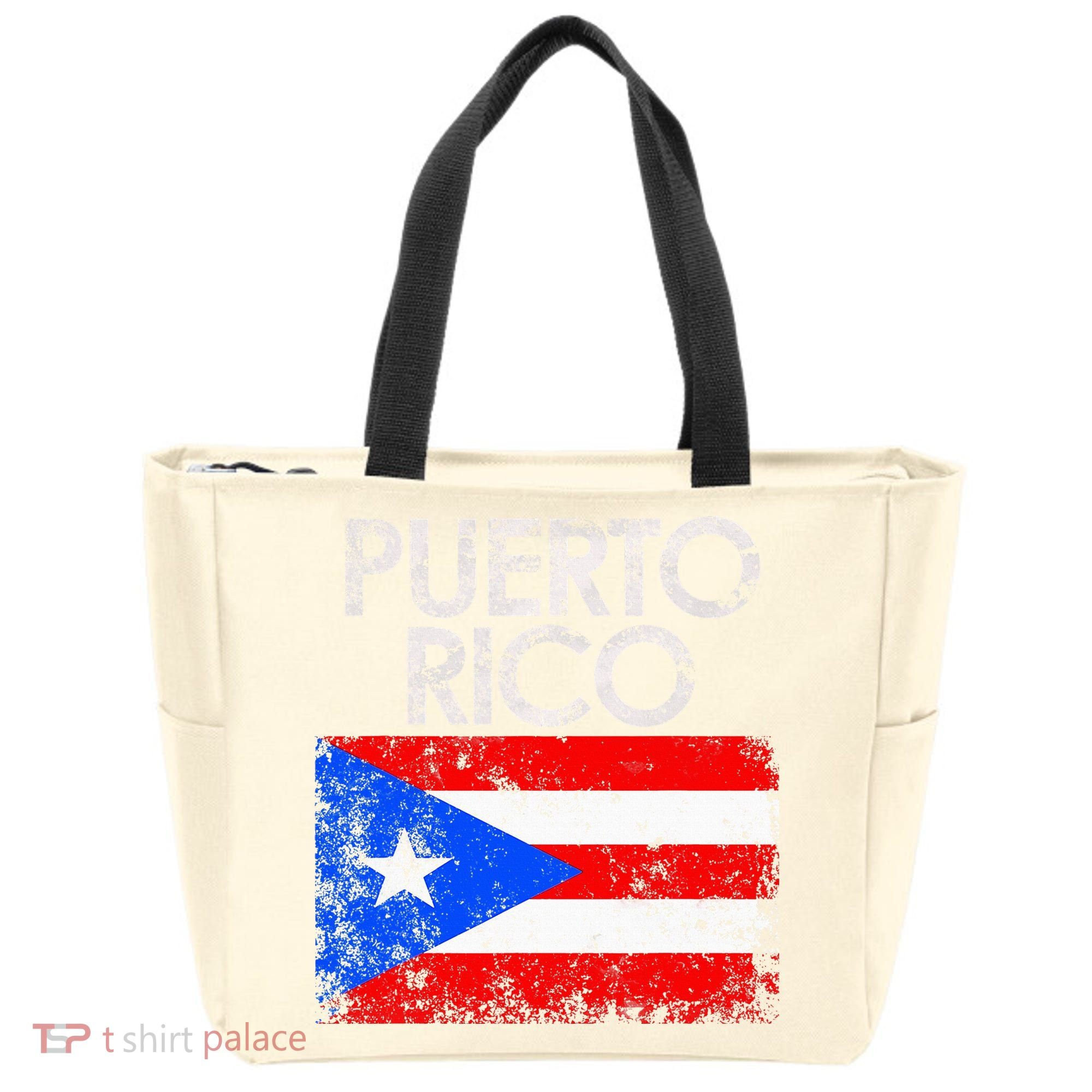 Puerto Rico Flag Pride Souvenir Retro Island Gift Tote Bag