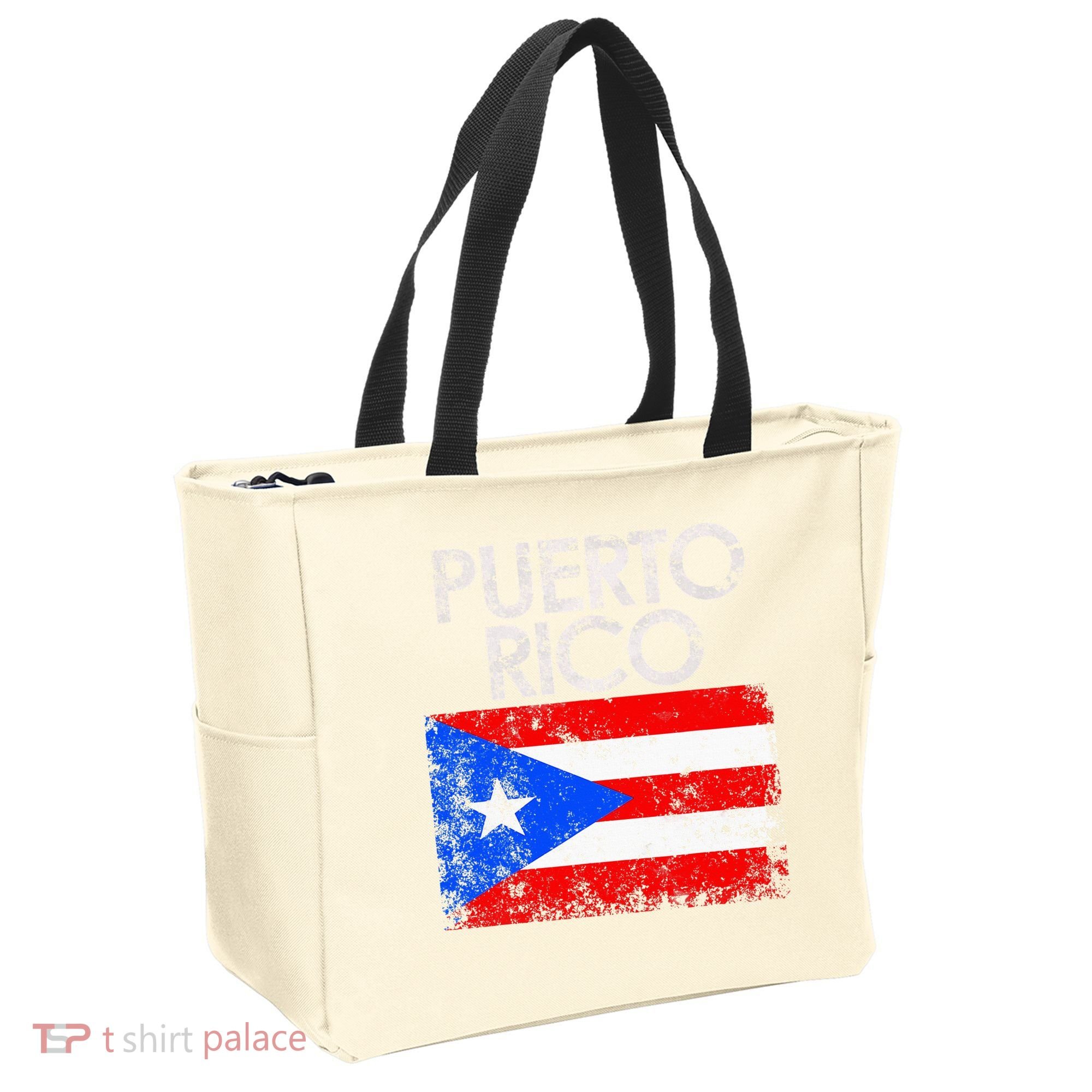 Puerto Rico Flag Pride Souvenir Retro Island Gift Tote Bag