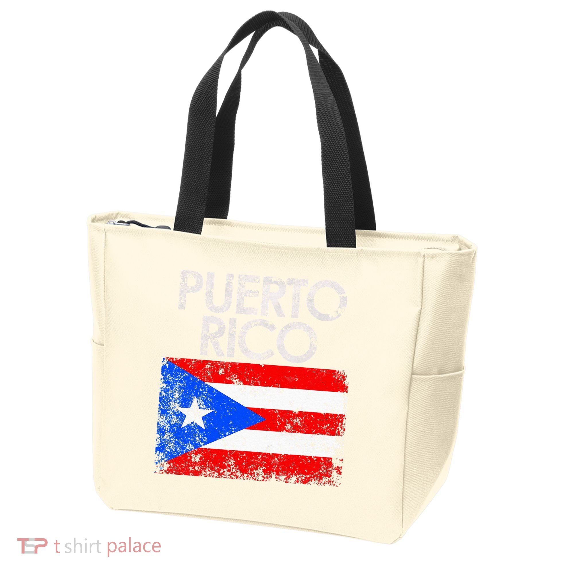 Puerto Rico Flag Pride Souvenir Retro Island Gift Tote Bag
