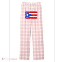 Puerto Rico Flag Pride Souvenir Retro Island Gift Women's Flannel Plaid Pajama Pants thumb 0