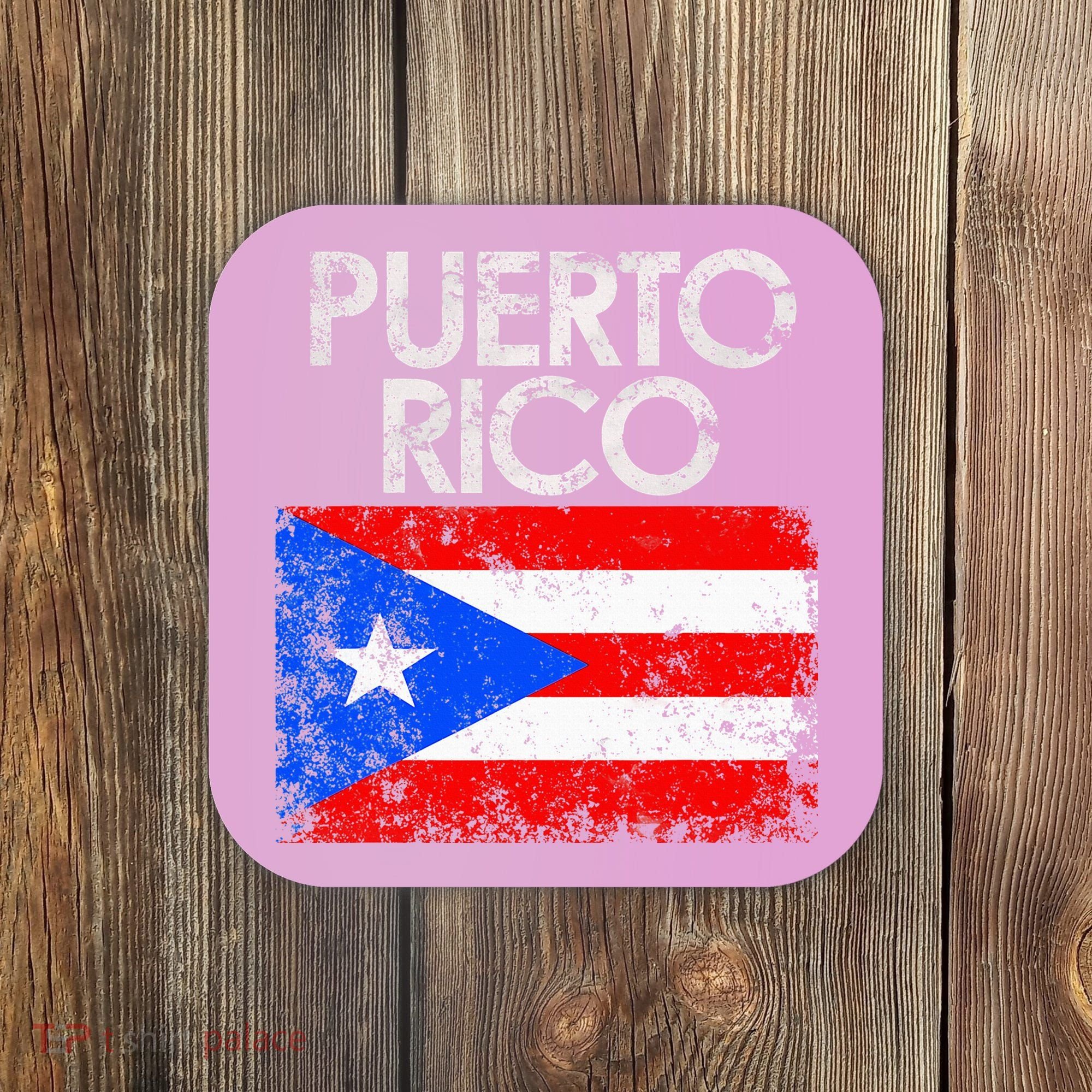Puerto Rico Flag Pride Souvenir Retro Island Gift Coaster