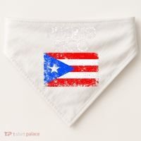 Puerto Rico Flag Pride Souvenir Retro Island Gift USA-Made Doggie Bandana thumb 0