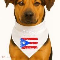 Puerto Rico Flag Pride Souvenir Retro Island Gift USA-Made Doggie Bandana thumb 1