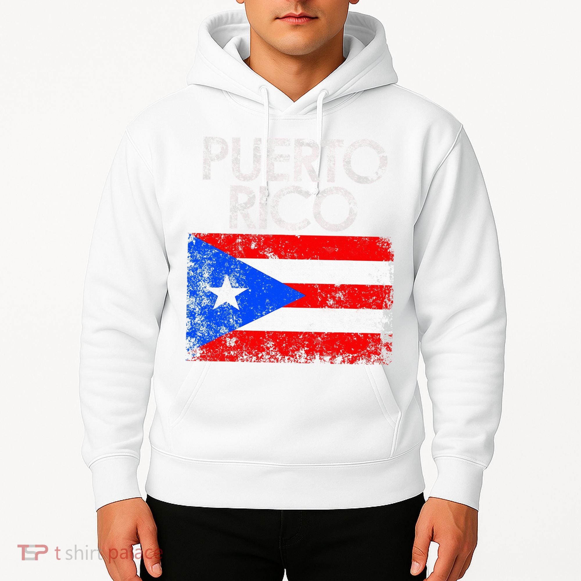 Puerto Rico Flag Pride Souvenir Retro Island Gift Hoodie