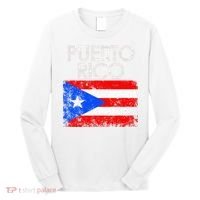 Puerto Rico Flag Pride Souvenir Retro Island Gift Long Sleeve Shirt thumb 0
