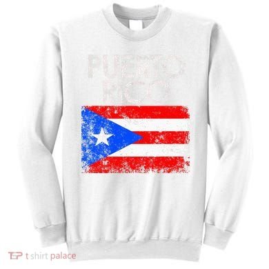 Puerto Rico Flag Pride Souvenir Retro Island Gift Sweatshirt